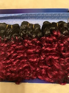 Remi Cuti Curl 100% Echthaar 4 Stück 8" Farbe Ot2B/MARSALA Neu Rot - Bild 1 von 12