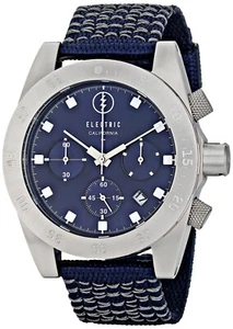 Reloj de buceo eléctrico para hombre DW01 analógico japonés cronógrafo azul marino fecha - Imagen 1 de 2