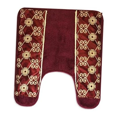 Alfombra de baño contorno de baño popular, colección rosa elegante, 23" x 10,5",  Foto 1 de 4