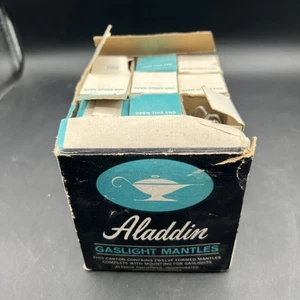 (8) Aladdin Upright Gaslight Mantle New Old Stock Original Blue Box With Big Box - Picture 1 of 3