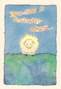 Freundschaft wirklich wollig hell Freund weißes Lamm Schaf Dayspring Grußkarte - Bild 1 von 3