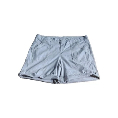 Shorts feminino Gloria Vanderbilt corte cáqui bronzeado 16W lona misha casual verão - Imagem 1 de 4