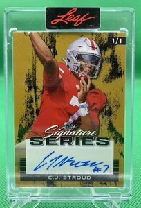 2022 Leaf Signature Series Football Gold #SS-CJS C. J. Stroud 1/1 - Bild 1 von 3