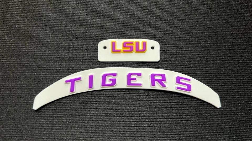 LSU Tigers Riddell скорость белый/фиолетовый мини шлем 3D бампер комплект - Изображение 1 из 1
