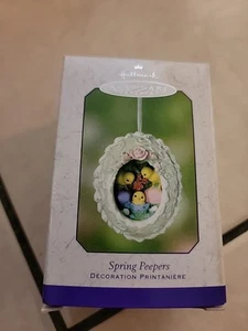 2002 Hallmark Andenken Ornament Ostern Frühling Peepers Urlaub Baby Küken Diorama - Bild 1 von 3