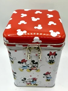 Mickey  Minnie And Friends Kissing Lock Top Canister Square Tin - Bild 1 von 12