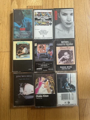 Sade & more-Janis, Annie, Patsy, Aretha, Diana, Joni, Chaka, Carole  9 Cassettes - Image 1 of 4