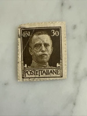 Sello de 30 centavos King Victor Emmanuel Poste Italiane cancelado  Foto 1 de 3