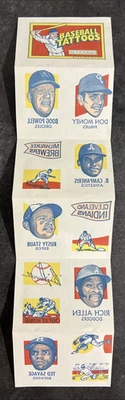 1971 Topps Tattoos #7 - Powell, Money, Campaneris Staub, Allen, Savage - RARE EX - Image 1 of 4