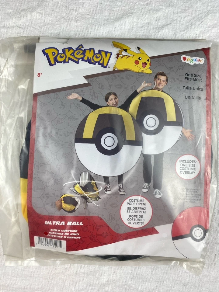 Disguise Boys and Girls XS to XL Pokémon Ultra Ball Halloween Costume