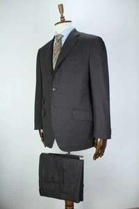 Lux BOGLIOLI Brown Plaid & Check PURE WOOL 3/2 Suit 54 IT 44 US/UK 36X30 Short - Picture 1 of 17