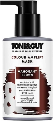 Toni & Guy Mahogany Brown Colour Amplify Hair Mask 200ml Argan Oil UV Protect - Image 1 of 4