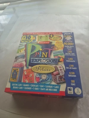 Print Explosion Deluxe Software For MAC Custom Design Cards Signs Banners & More - Image 1 of 4