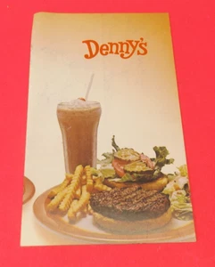 Menu dîner restaurant Denny's années 70 - Photo 1/4