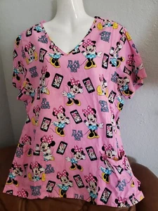 Ladies DISNEY Pink Scrubs Top, Minnie Mouse, size M - Picture 1 of 1