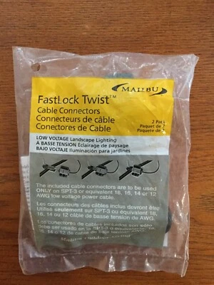 Malibu Fastlock Twist Cable Connectors New In Original Packaging - Image 1 of 4