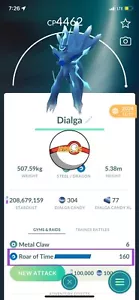 ✨Pokémon GO Trade✨ Dialga Origin Forme-Level 50- with Roar Of Time Move - Picture 1 of 1