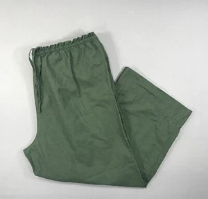 Pantalones para mujer H&M 2XL verde bolsa de papel pierna ancha cordón mezcla de lino - Imagen 1 de 16