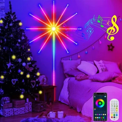 Dream Color RGB Smart Music Sync APP & Remote Control LED Firework Strip Lights - Image 1 of 4