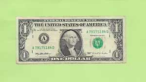 N1S .. 1995 $1 WEB FED PRESS A 7917 5174 D .. FRONT PLATE-7, BACK-8, RUN-13 - Picture 1 of 2