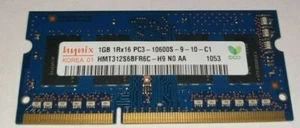 HYNIX 1GB RAM MEMORY DDR3 - 1Rx16 PC3-10600S-9-10-A1 hmt312s6bfr6c-H9 N0 AA ECO - Picture 1 of 2