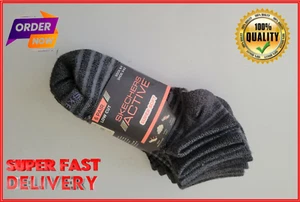 Skechers Big Girls' Size Shoe US 5-9.5, Charcoal 6-Pack Low Cut Socks    --A70-- - Picture 1 of 4