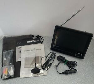 Eviant T7 7" Portable Digital TV w/Remote, 12v Car Cord - TESTED