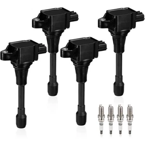 4X Ignition Coil + 4X Iridium Spark Plug For 2014-2017 Infiniti QX60 L4 2.5L - Picture 1 of 8