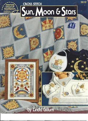 Sun Moon and Stars Linda Gillum ASN Cross Stitch Chart Book - Image 1 of 2