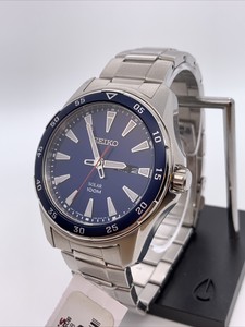 Seiko SNE391P1 Men's Blue Dial Solar Powered Stainless Steel Watch 43 mm  $259 | eBay