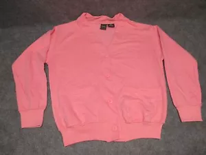 NUOVO maglione donna comodo caldo classico pesante bottoni davanti rosa S/M - Foto 1 di 5