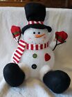 Color Changing LED Snowman Light up Decoration 9" tall