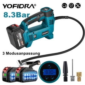 Compressore a batteria 18V pompa ad aria elettrica riempimento pneumatici per bici/auto/palla DE - Foto 1 di 19