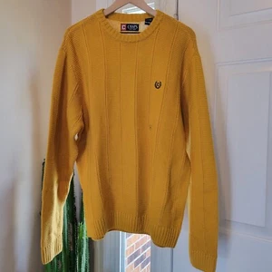 Neu ohne Etikett Chaps dunkler senfgelber Kabelstrick schwerer Pullover, Größe XL - Bild 1 von 9