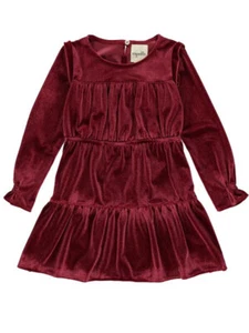 Vignette Bennett Dress Burgundy Red Velvet Party and Christmas Sizes 12M-6Y - Picture 1 of 2