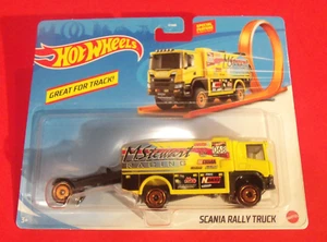 HOT WHEELS - NEU - TRACKIN TRUCKS - TRACK STARS - SCANIA RALLY TRUCK - GELB - Bild 1 von 1