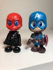 Hot Toys Cosbaby Captain America and Red Skull lot 2011 3in Rare