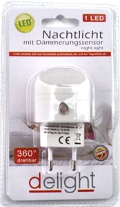 Nachtlicht LED mit Dämmerungssensor Kaltweiß Steckdose Nachtlampe Schlaflicht - Bild 1 von 1