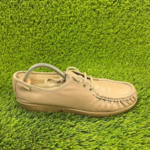SAS Siesta Womens Size 10.5 Brown Beige Casual Comfort Leather Loafer Shoes - Picture 1 of 8