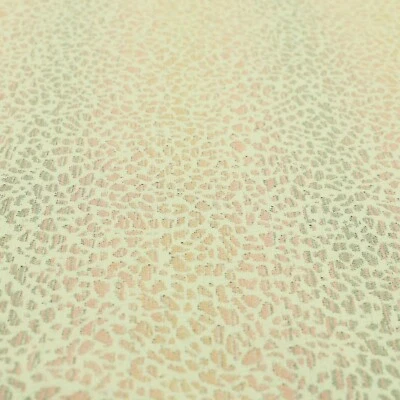 Tecido almofadas cortinas estofadas chenille estampa animal mistura rosa creme cinza - Imagem 1 de 4