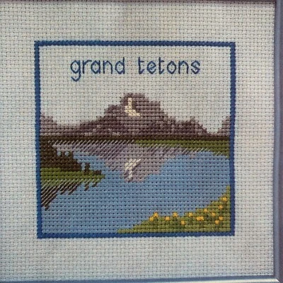 Grand Tetons Cross Stitch Kit Unworked 3.5x3.5 National Park Needlework - Image 1 of 4