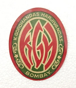 Colecciones Harjivandas, Bombay Lables Vintage Original K. Gordhandas - Imagen 1 de 4