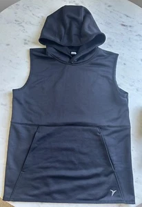 Old Navy Active Go-Dry Sleeveless Hoodie Boys XL 14-16 Black Front Pocket - Picture 1 of 5
