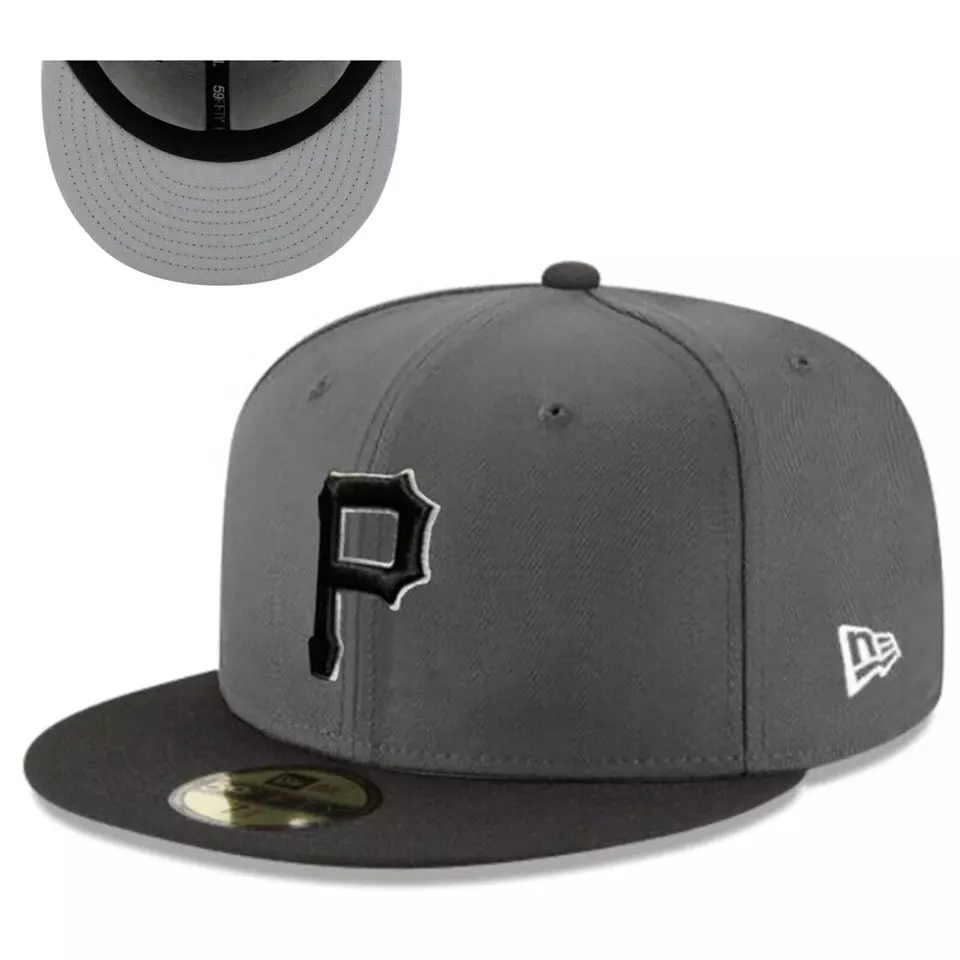 Pittsburgh Pirates MLB Auténtica New Era 59FIFTY Gorra Ajustada - Gris Negro 5950 Sombrero Foto 1 de 1