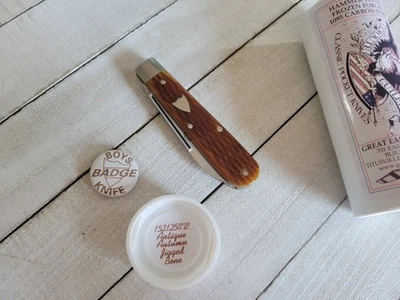 GEC Great Eastern Cutlery #15 Tidioute Boy's Badge Knife 152125 Autumn Jig Bone - Image 1 of 4