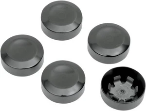 DS Rear Pulley Bolt Covers Black 5-Pack Harley Davidson #142815 - Picture 1 of 1