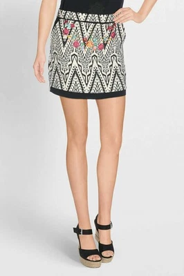 Gonna Mini Donna Desigual Corto In Cotone Floreale Br9 Taglia M EU 40 W30 - Immagine 1 di 4