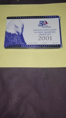 2001 State Quarters Clad Proof Set With COA - Image 1 of 4