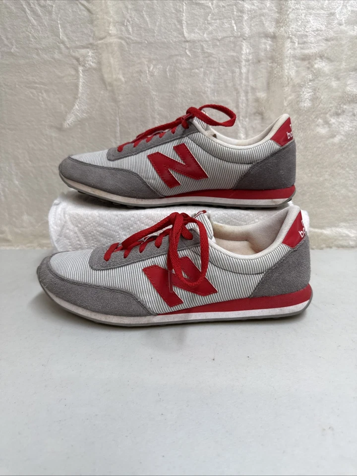 New Balance Shoes Womens 9 - WL410SFC Suede Red & Gray Running Sneakers (stains) - Image 1 of 4