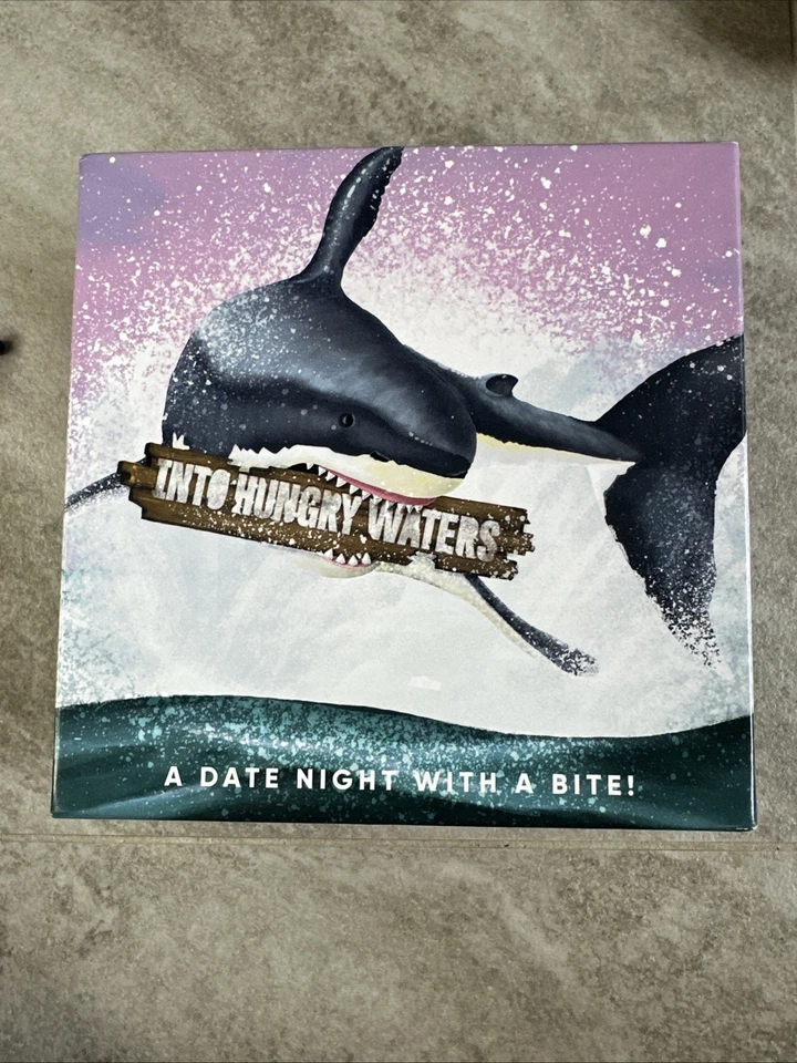 Into Hungry Waters Date Night Bite Box Game Crated Love HTF Board Sharks Couple  - Image 1 of 4